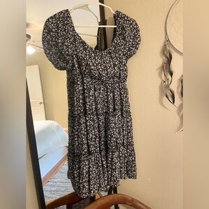 Bailey Blue • Black & White Floral Dress